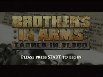 Brothers In Arms Earned In Blood (USA) screen shot title